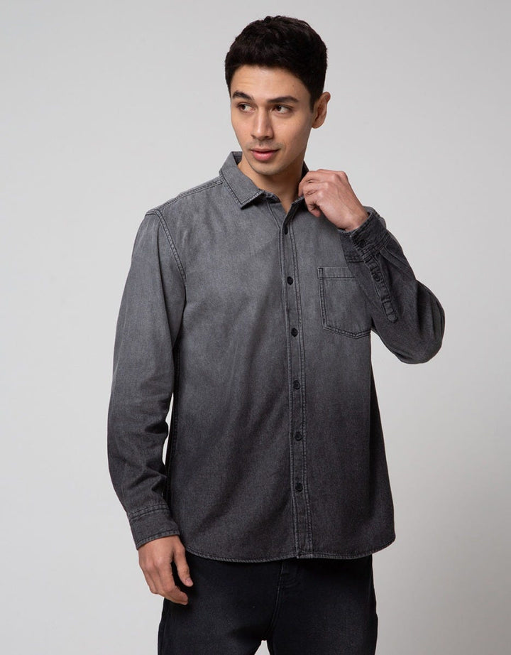 Nevada Ombre Denim Kemeja Pria