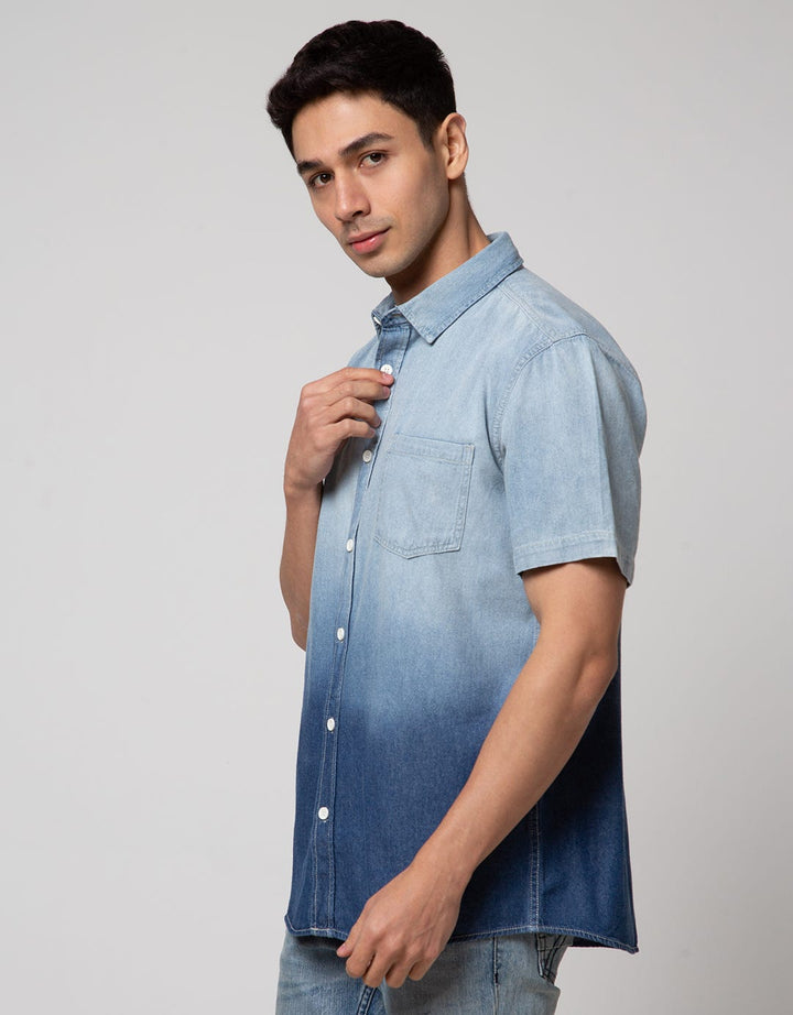 SS OMBRE DENIM SHIRT