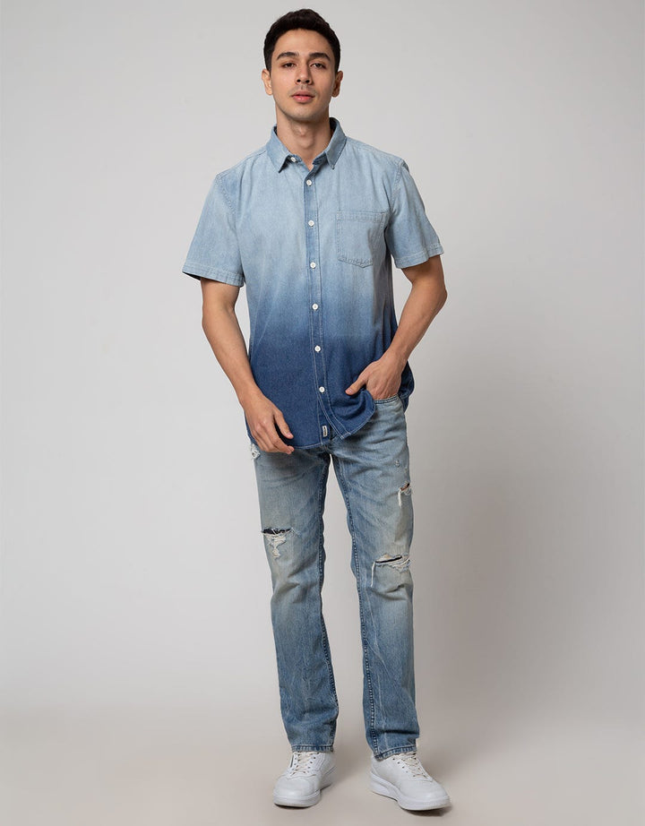 SS OMBRE DENIM SHIRT