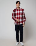Nevada Long Sleeve Checked Flannel Shirt Kmls038