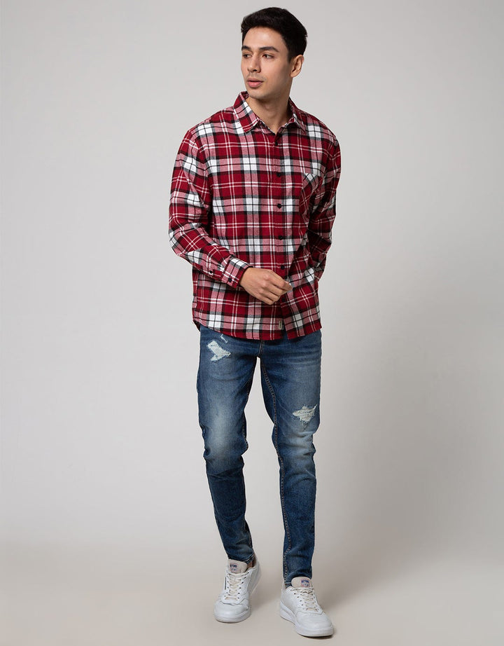 Nevada Long Sleeve Shirt Checked Flannel