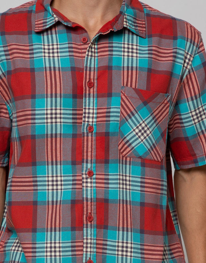 Nevada Flannel Stripe Kemeja Pria