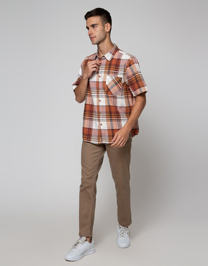Nevada Short Sleeve Shirt Stripe Flannel