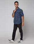 Nevada Short Sleeve Shirt Stripe Flannel