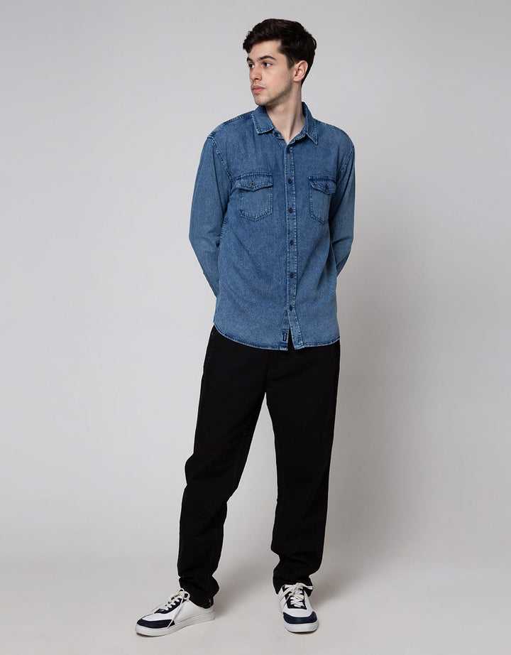 Nevada Washing Denim Men's Shirt