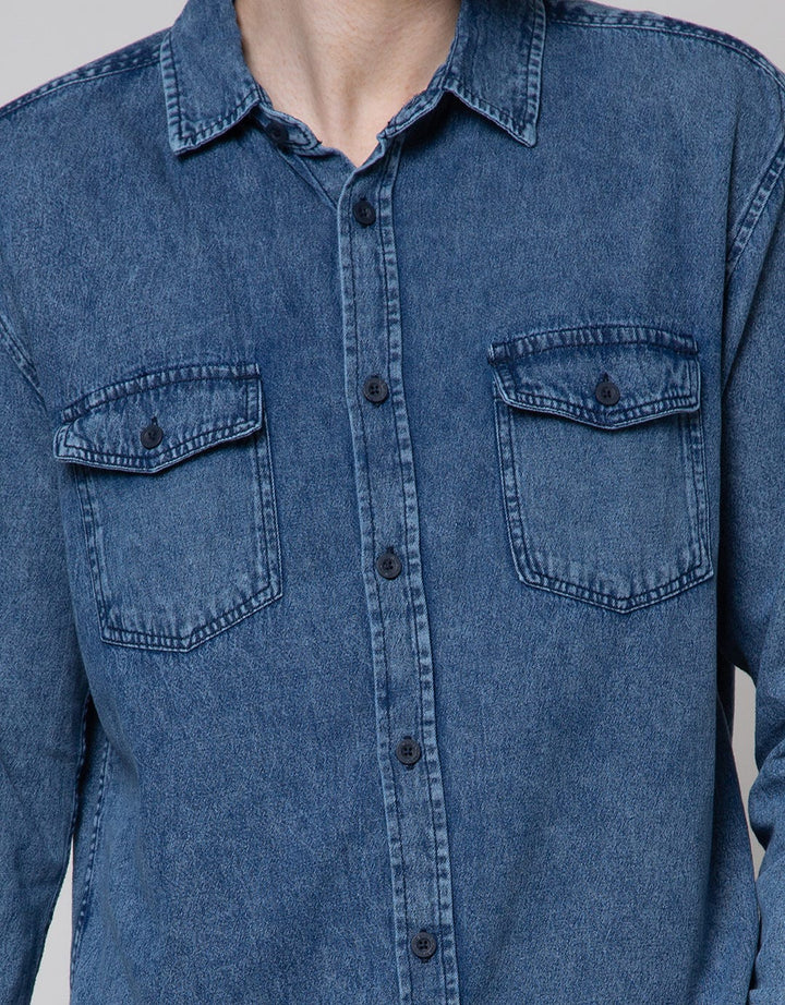 Nevada Washing Denim Men's Shirt