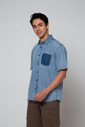 Nevada Washing Denim Kemeja Pria