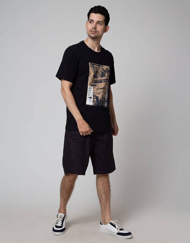 T Zone Short Sleeve T-Shirt Photoprint Theme Scenery Photoprint