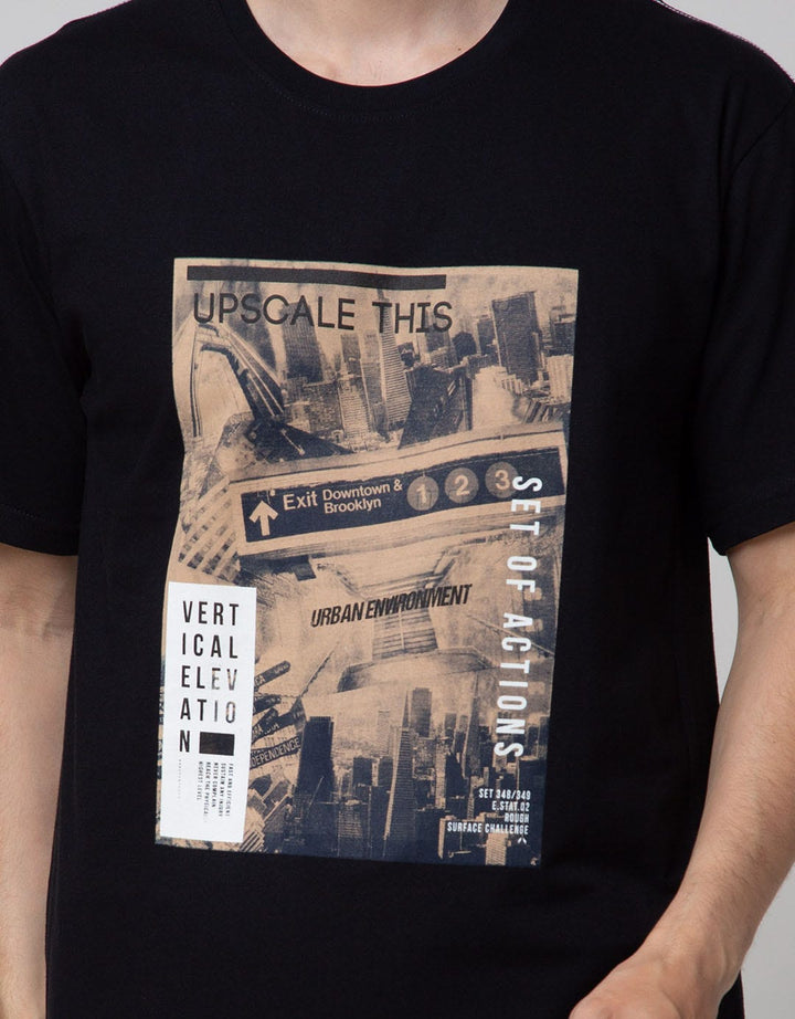 T Zone Short Sleeve T-Shirt Photoprint Theme Scenery Photoprint