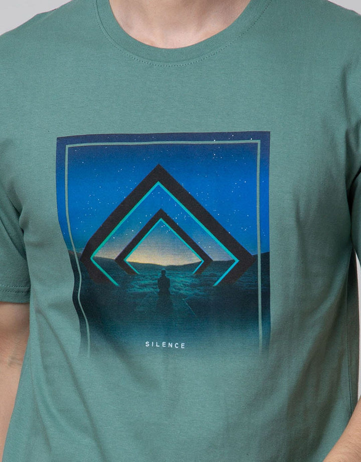 T Zone Short Sleeve T-Shirt Fotoprint Silince