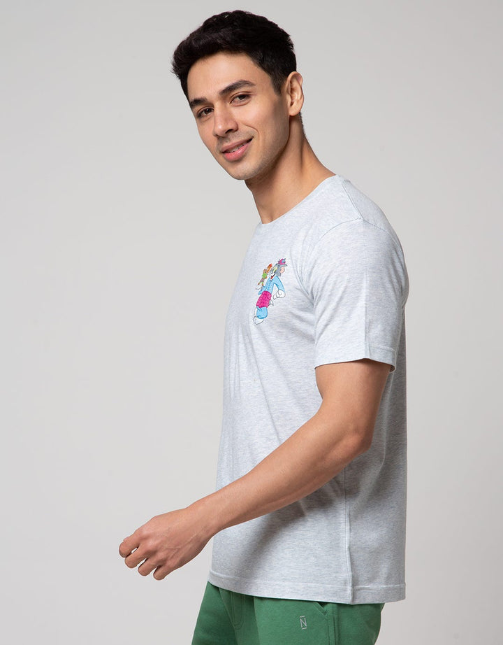 T Zone Tom N Jerry Print Kaos Pria