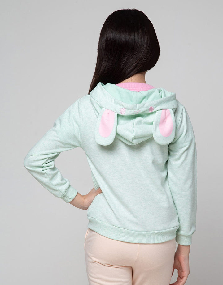 Aero Jacket Hoody Pom Bunny Ears