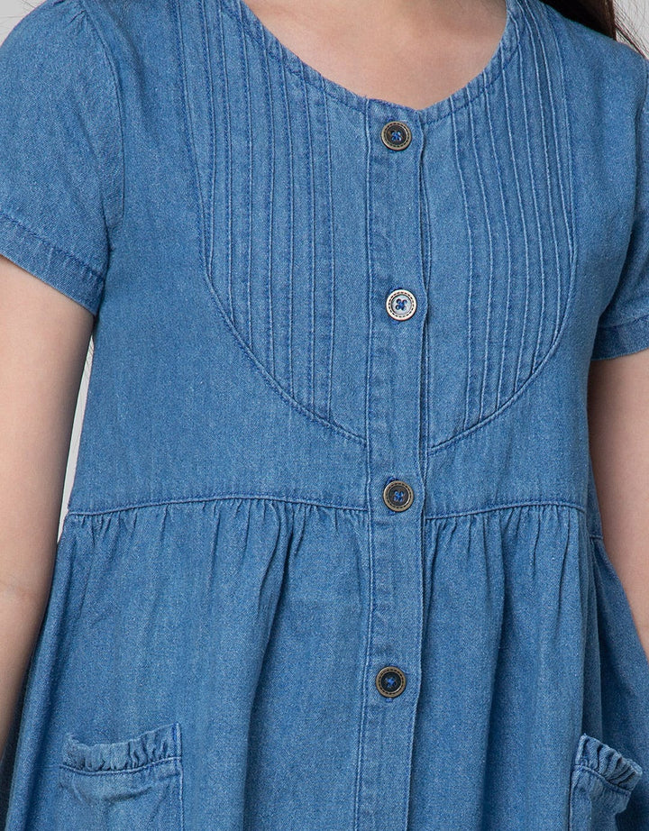 Aero Opnasel Denim Midi Dress for Girls