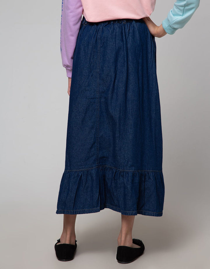 Aero Maxi Skirt Long Front Button Geber