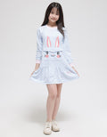 Aero Long Sleeve Midi Dress Pocket Animal Bunny