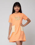 Aero Short Sleeve Midi Dress Cut Sewn Good Bear