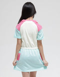 Aero Short Sleeve Midi Dress Elastic Waist Everyday You Can