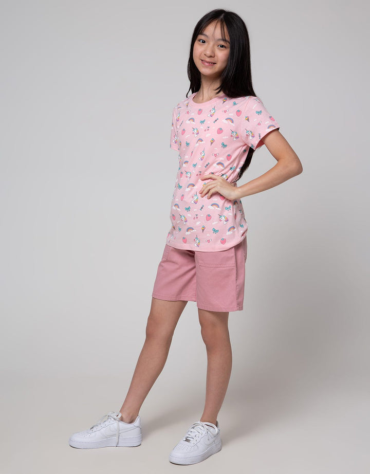Aero Unicorn Strawberry Kaos Anak Perempuan
