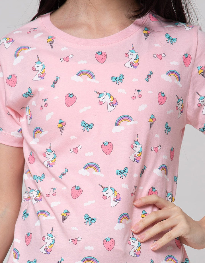 Aero Unicorn Strawberry Kaos Anak Perempuan