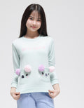 Aero Sweatshirt Kantong Pom Koala Cute
