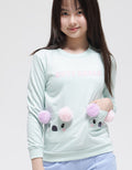 Aero Sweatshirt Kantong Pom Koala Cute