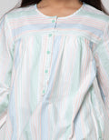 Nevada Long Sleeve Shirt Stripes Kerah Bulat