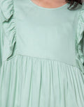 Nevada Ruffle Long Blouse Anak Perempuan