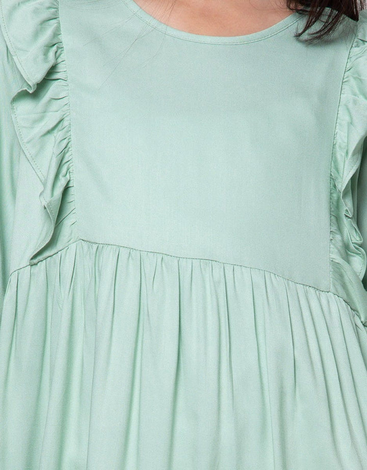 Nevada Ruffle Long Blouse Anak Perempuan