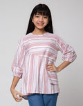 Nevada Long Sleeve Shirt Full Print Stripes Side Pocket