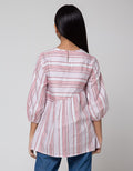 Nevada Long Sleeve Shirt Full Print Stripes Side Pocket