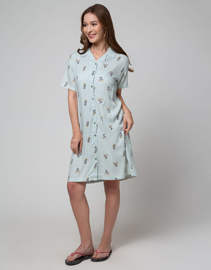 Disney Short Sleeve Midi Dress Mickey And Friends