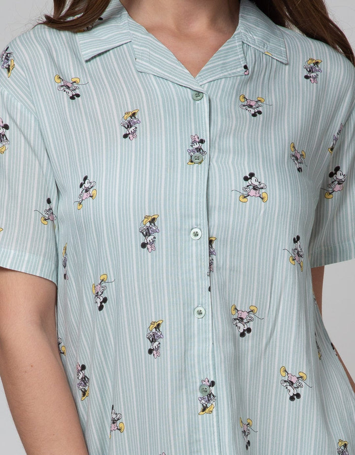 Disney Short Sleeve Midi Dress Mickey And Friends