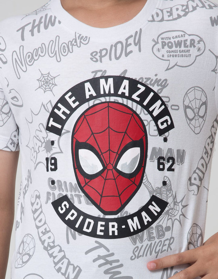 Marvel Spiderman Face Boys T-Shirt