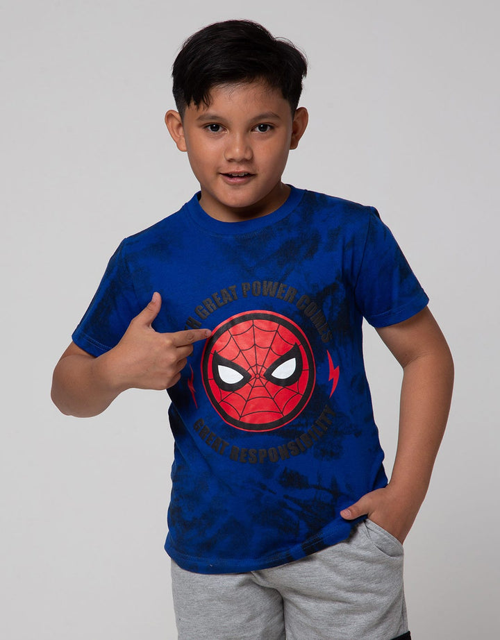 Marvel Spiderman Tie Dye Kaos Anak Laki-laki