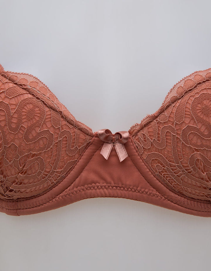 St.Yves Push Up Regular Bra Wire Lace Creme Brule