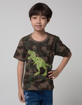 Little M Short Sleeve T-Shirt Dino Camo