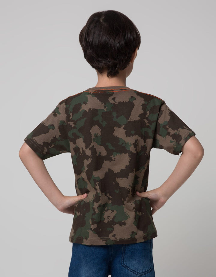 Little M Short Sleeve T-Shirt Dino Camo