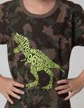 Little M Short Sleeve T-Shirt Dino Camo