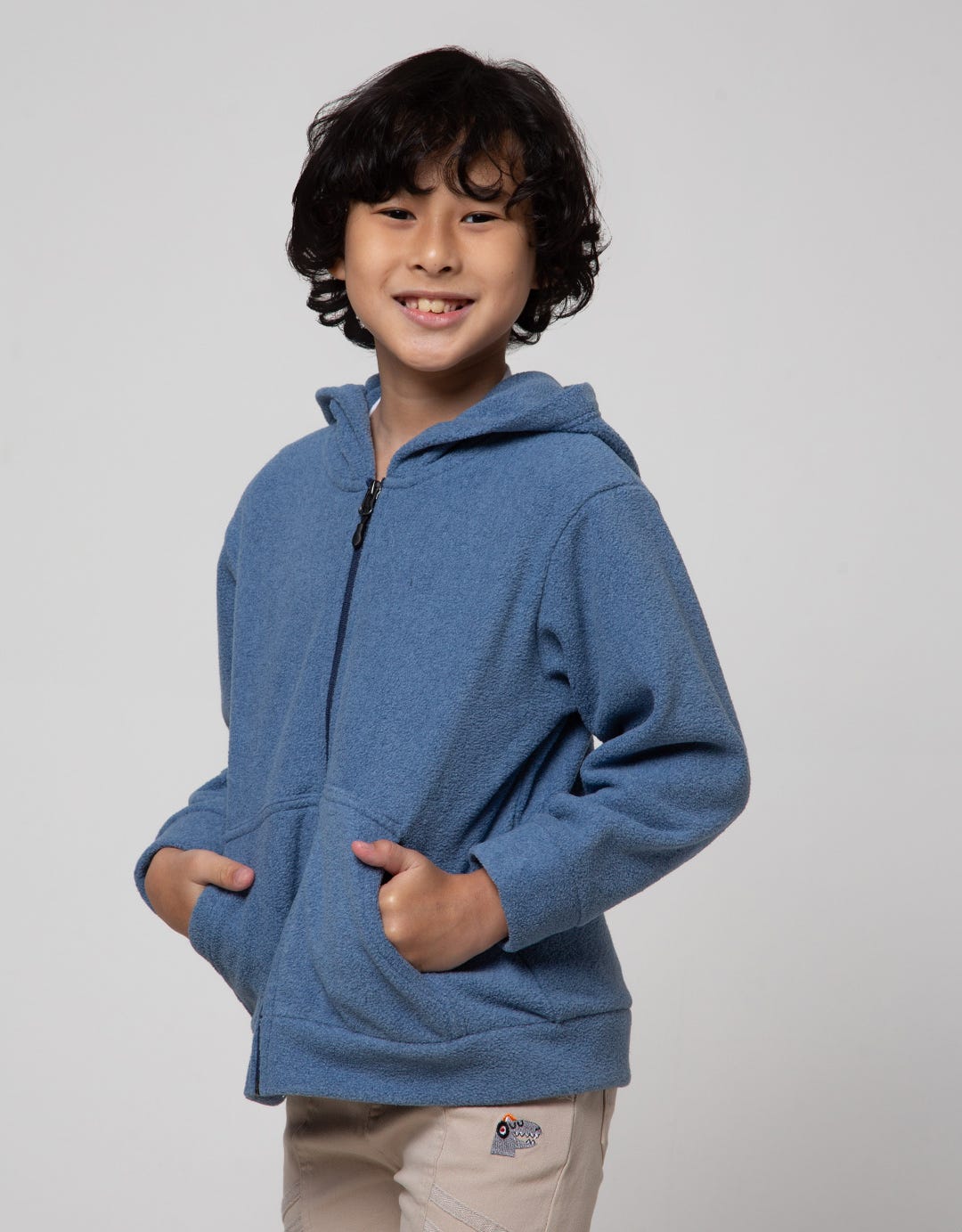 Little M Dino Cucuk Fleece Jacket