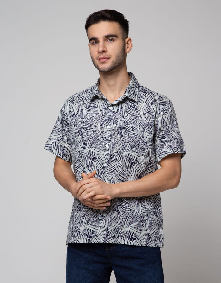 Crocodile Leaf Abstract Shirt Mens