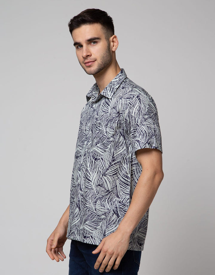 Crocodile Leaf Abstract Shirt Mens