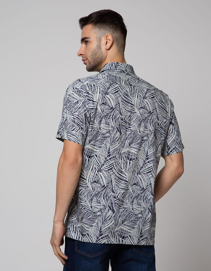 Crocodile Leaf Abstract Shirt Mens