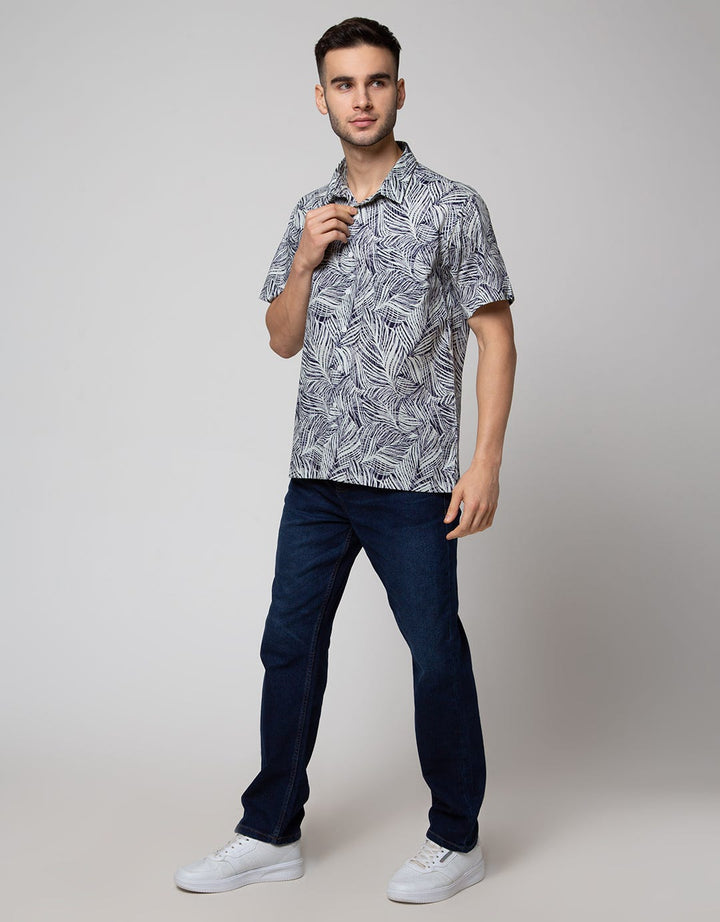 Crocodile Leaf Abstract Shirt Mens