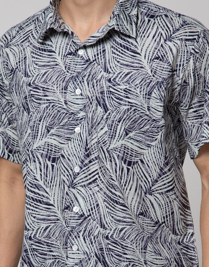 Crocodile Leaf Abstract Shirt Mens