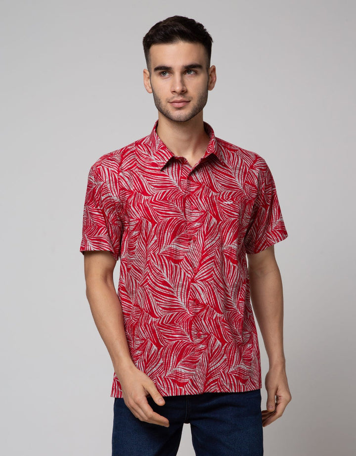 Crocodile Leaf Abstract Shirt Mens