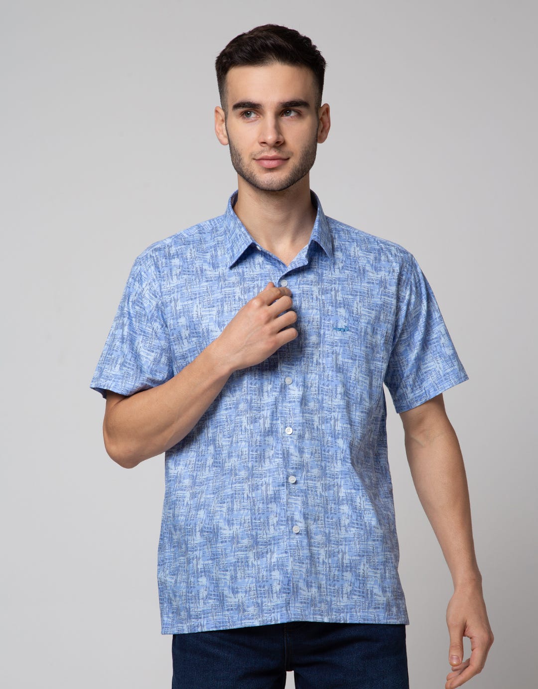 Crocodile Leaf Abstract Shirt Mens