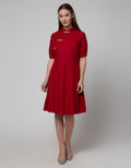 Expand Sanghai Midi Dress Wanita