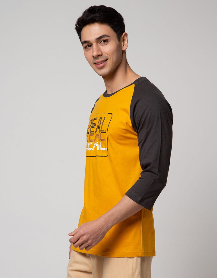 T Zone Geometry Theme Kaos Raglan Pria