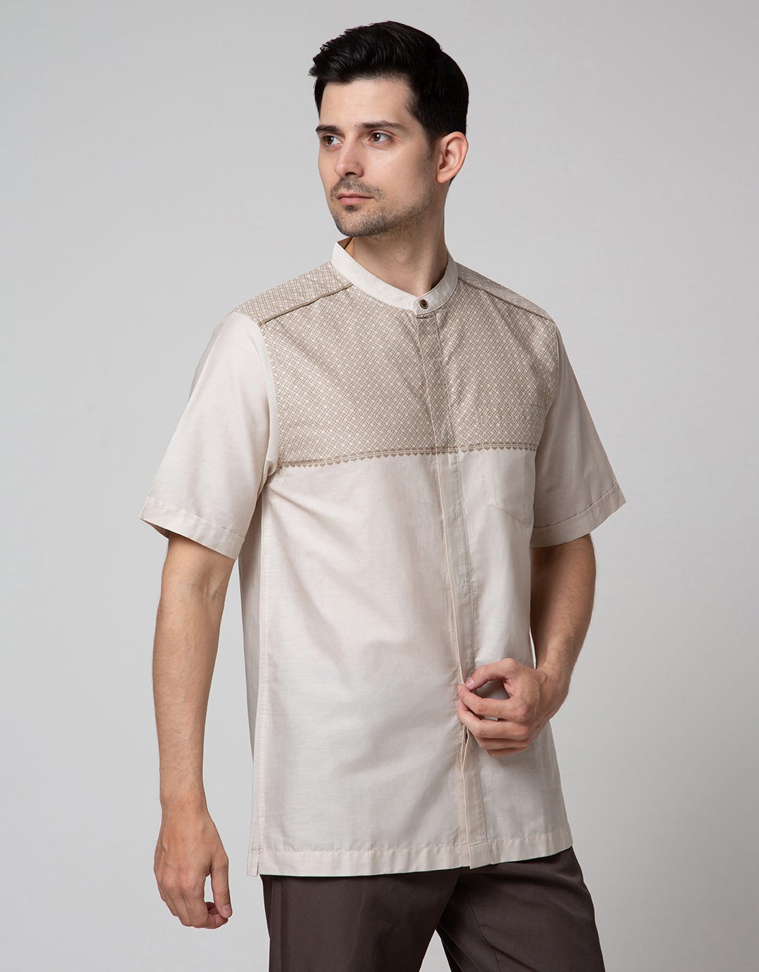Cole Half Placket Baju Koko Pria