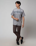 Cole Full Placket Baju Koko Pendek Pria